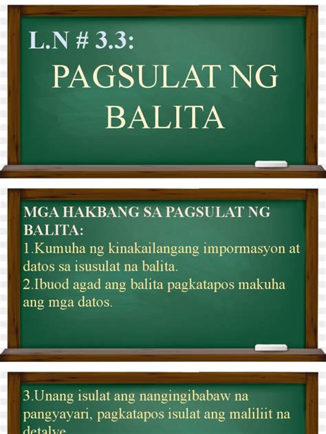 Pagsulat ng balita ppt .